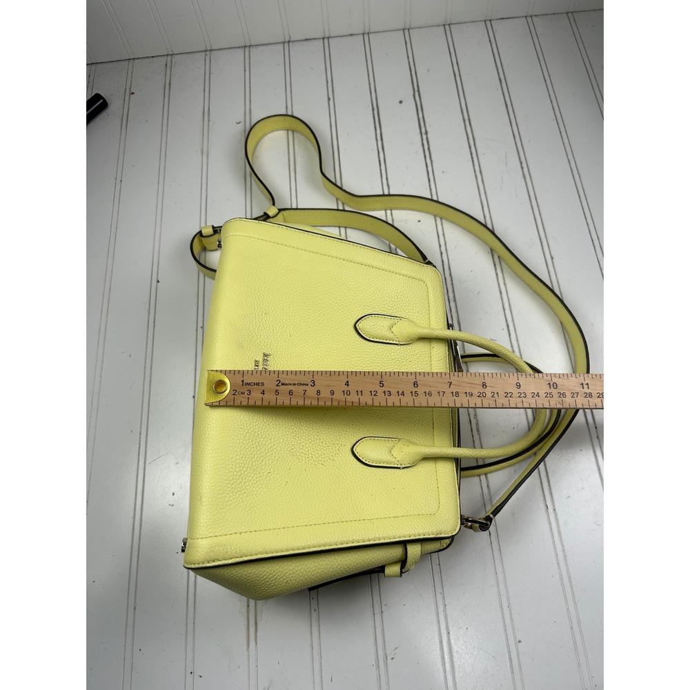 Kate Spade Knott Yellow Pebbled Leather Vintage Medium Shoulder Bag w Strap - Picture 12 of 13